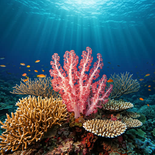 Untouched fringe reef at Lang Tengah with diverse soft coral and quiet light.